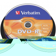 Диск DVD-R 4.7Gb Verbatim 16x Cake Box 43523 ст 20