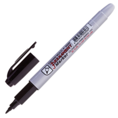 Маркер перм CROWN «Multi Marker Super Slim»,черн,P-505F,тонк,1мм,(нестир) ст12/1152